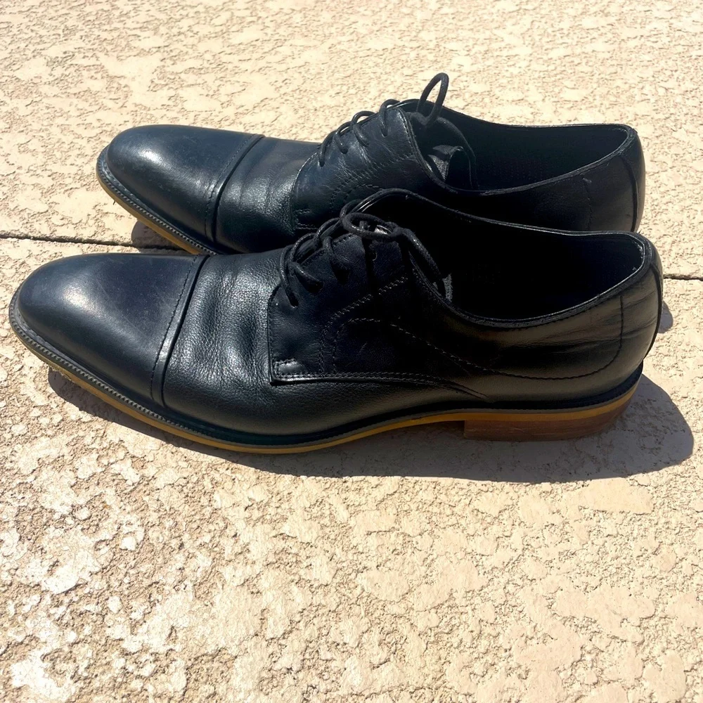 Steve Madden Zohit Men's Black Oxford Tie Shoe SZ 13M Preppy Officewear